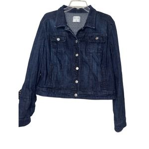 Elle size XXL Cotton Pockets Button Up Collared Denim Jacket